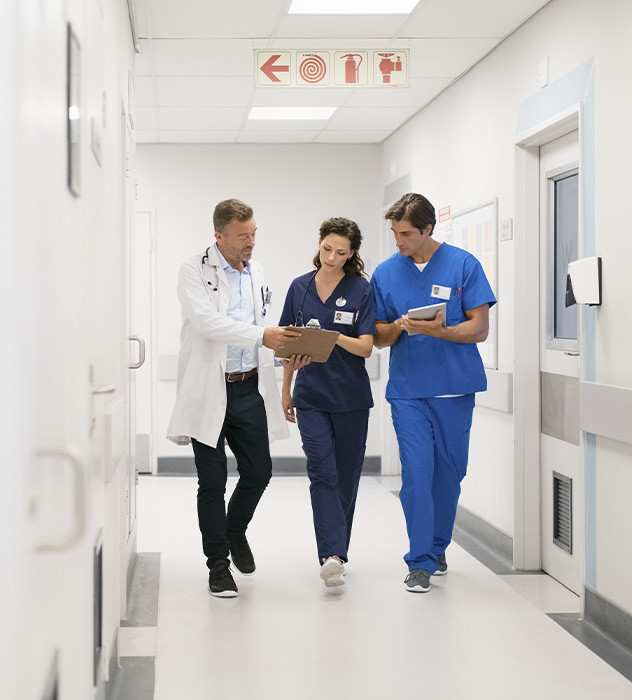 Physicians Walking in Medical Setting